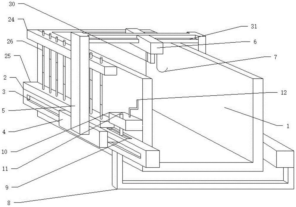 A self-loading truck compartment