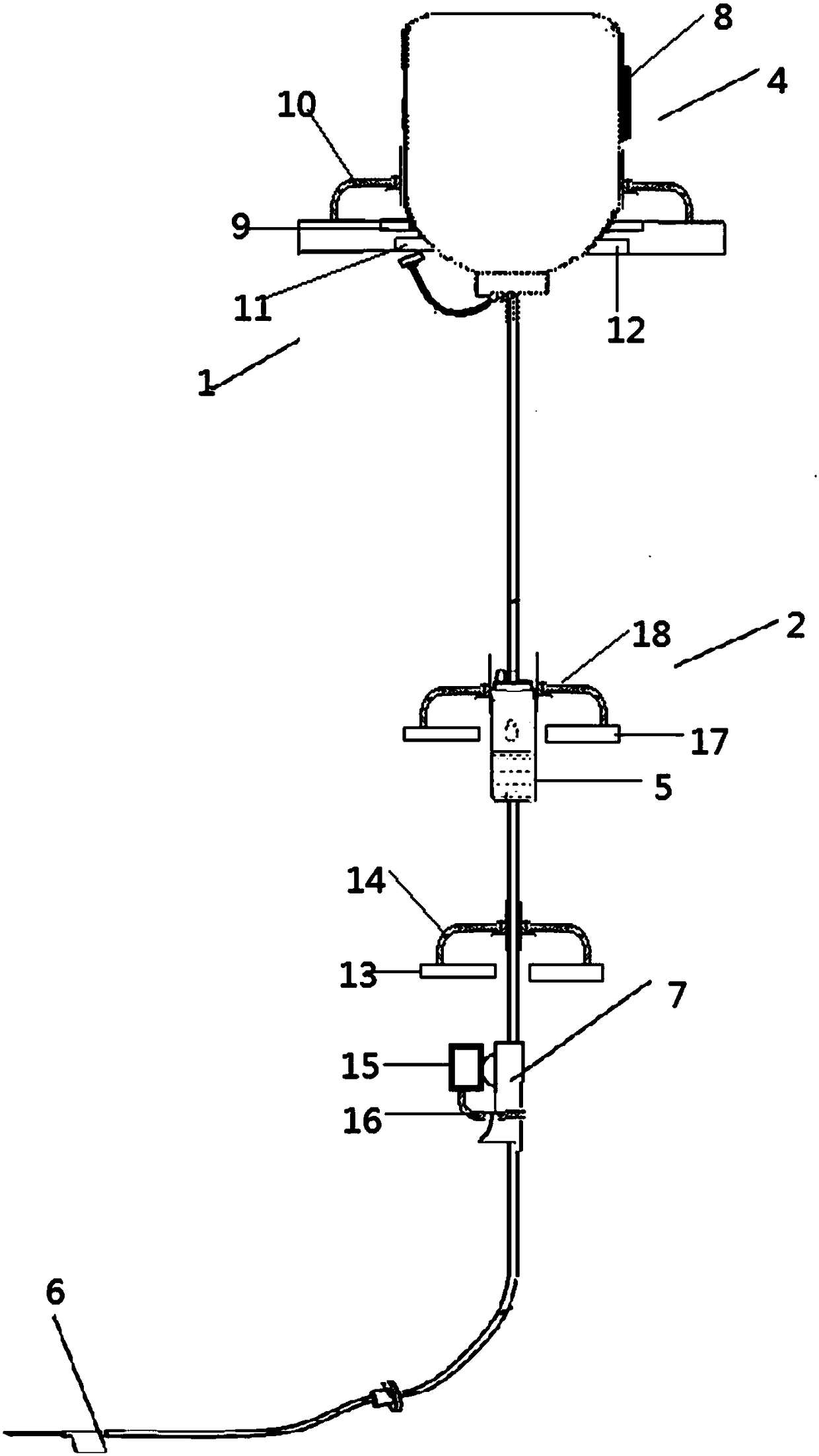 Automatic venous transfusion control system and transfusion method thereof