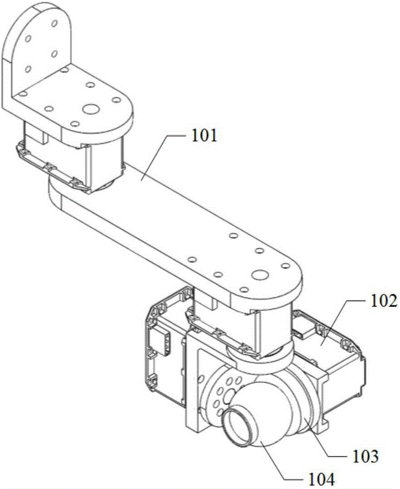 Rapid industrial robot tail end pose measuring device and measuring method thereof