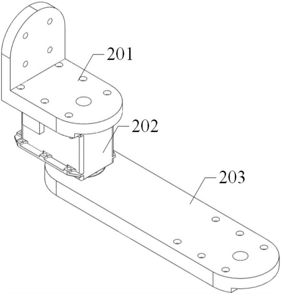 Rapid industrial robot tail end pose measuring device and measuring method thereof