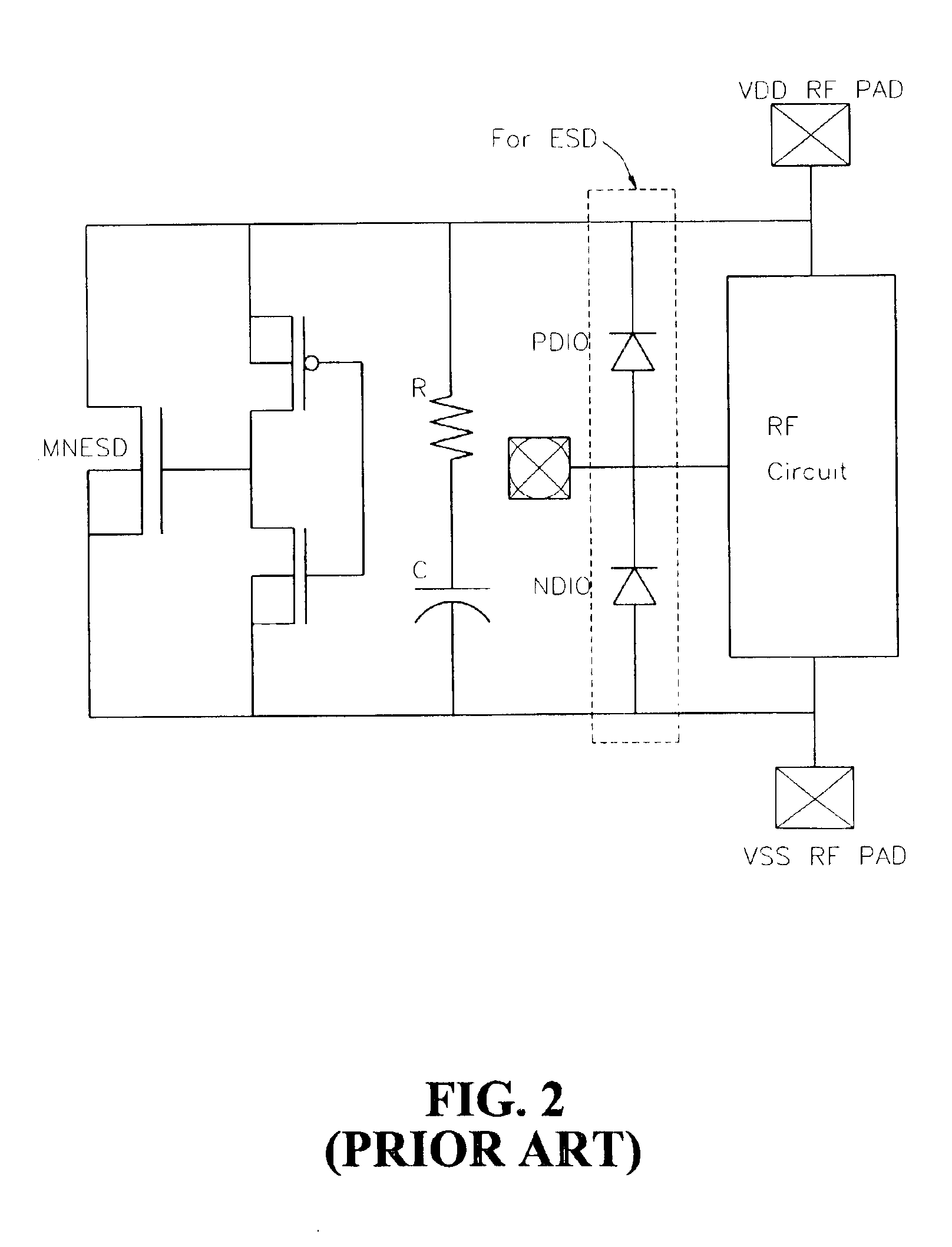 Electrostatic discharge protection device for giga-hertz radio frequency integrated circuits with varactor-LC tanks