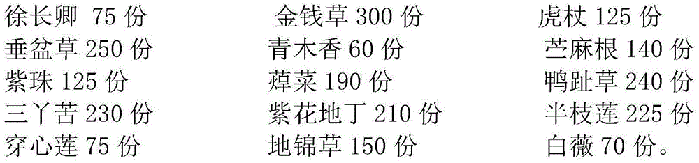 Traditional Chinese medicine composition for treating venomous snake bites