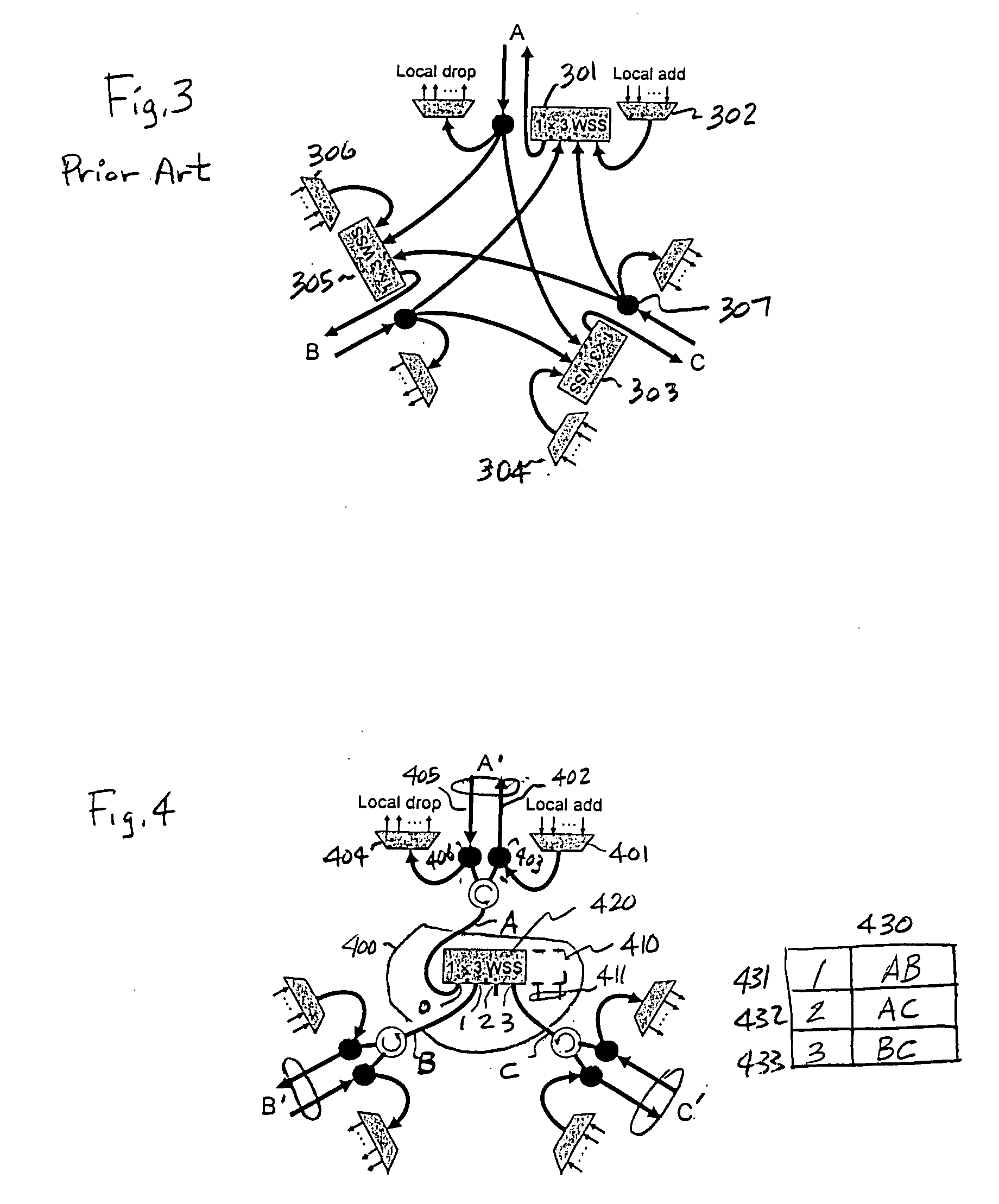 Multiple port symmetric reflective wavelength-selective mesh node