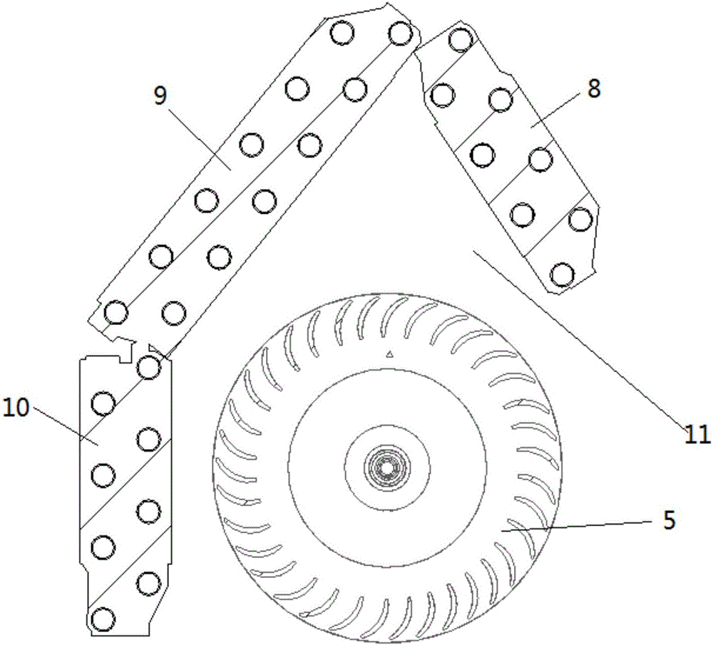 Heat exchanging device for natural wind air conditioner, control method of heat exchanging device for natural wind air conditioner and natural wind air conditioner