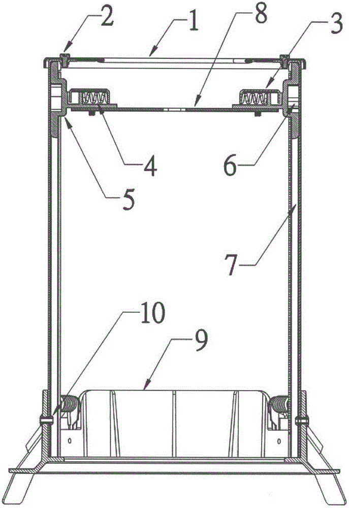 Adjustable barrel spotlight slide rail framework