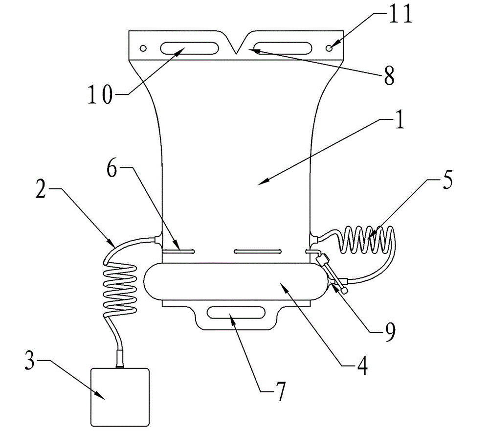 Automobile falling-into-water self-saving safety air bag