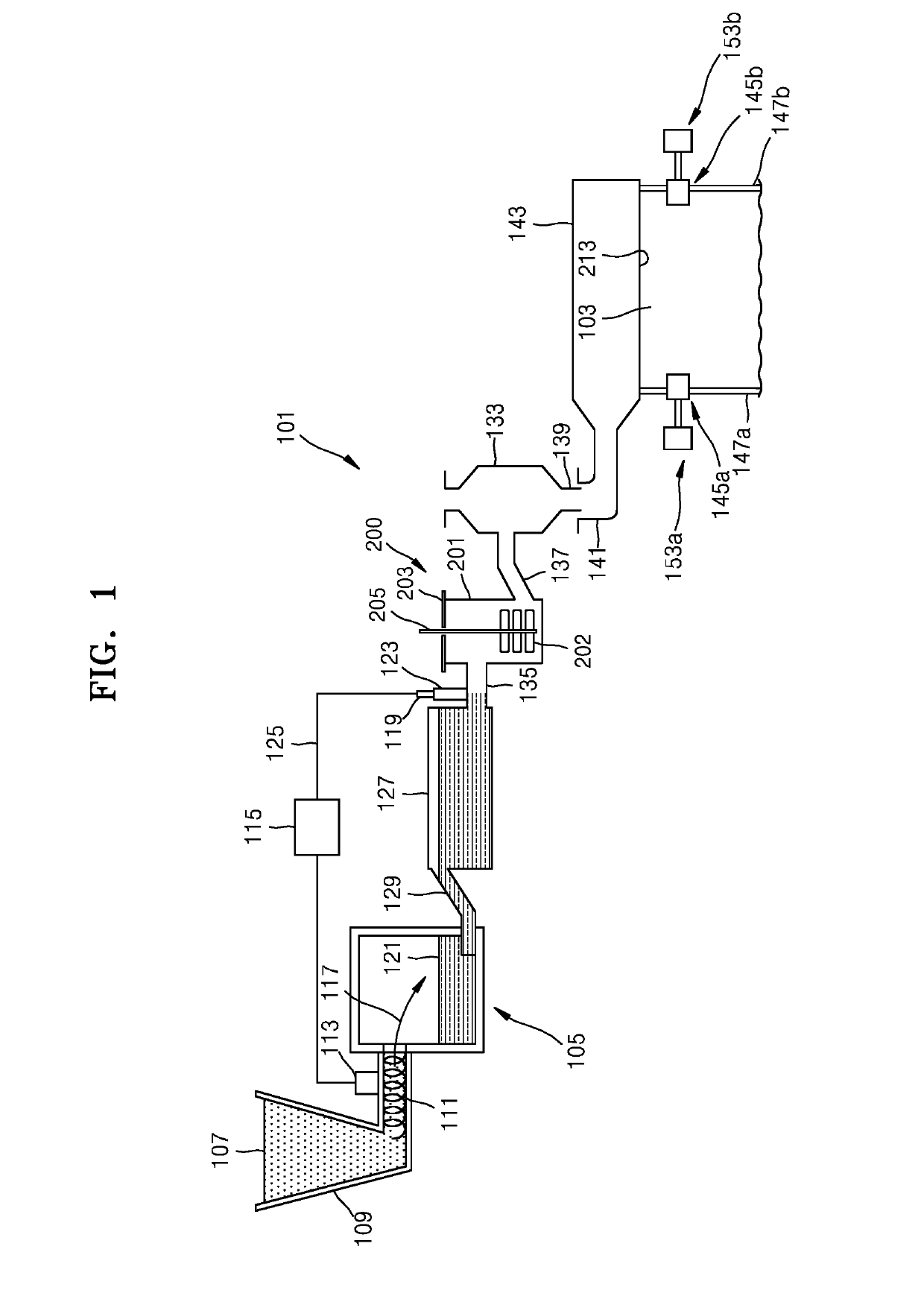 Molten material stirring system and method for stirring the material