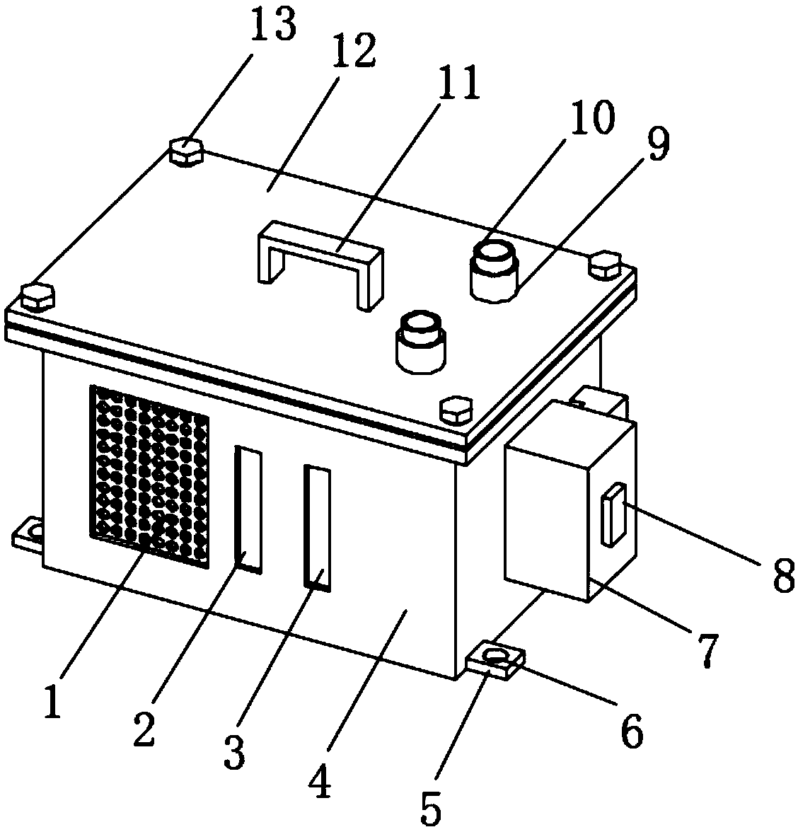 Battery box for new energy electric vehicle