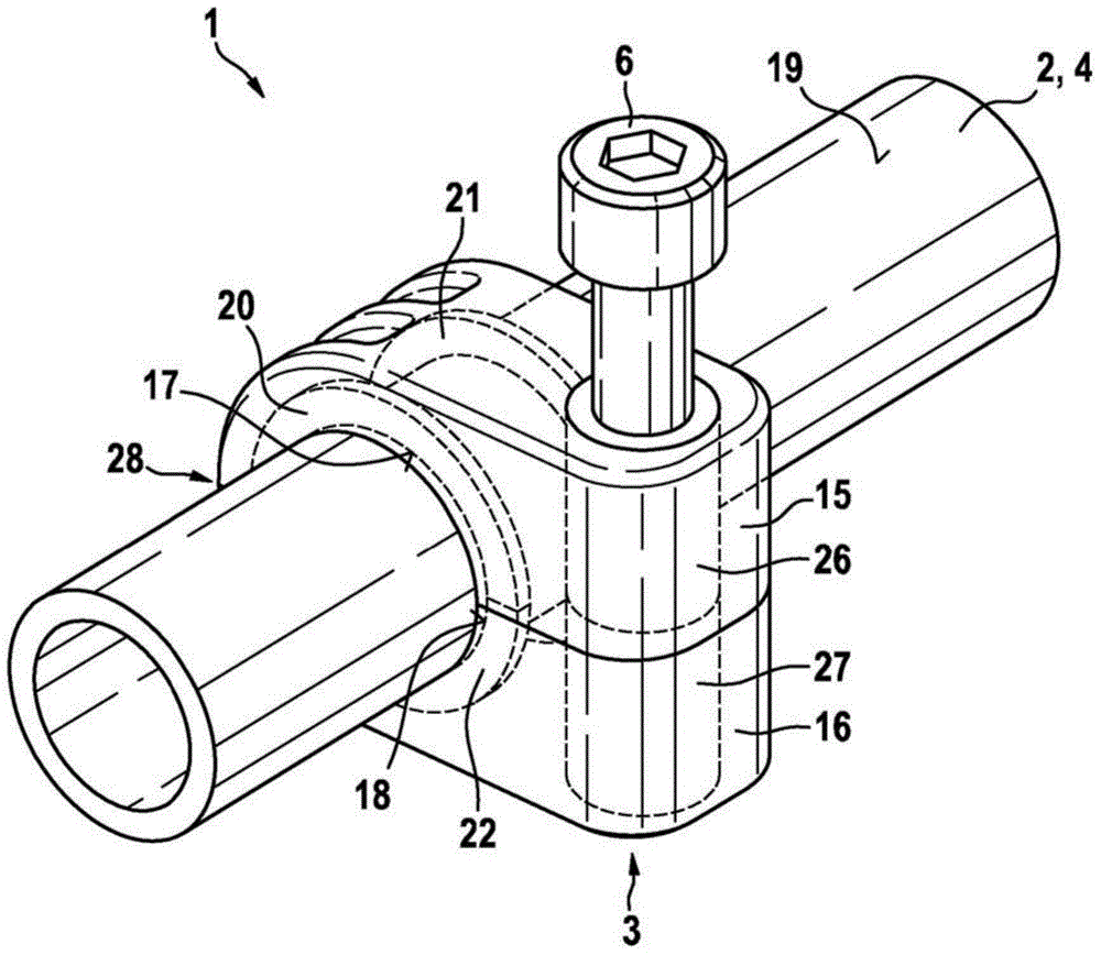 Holder for fastening a tubular component to an add-on structure