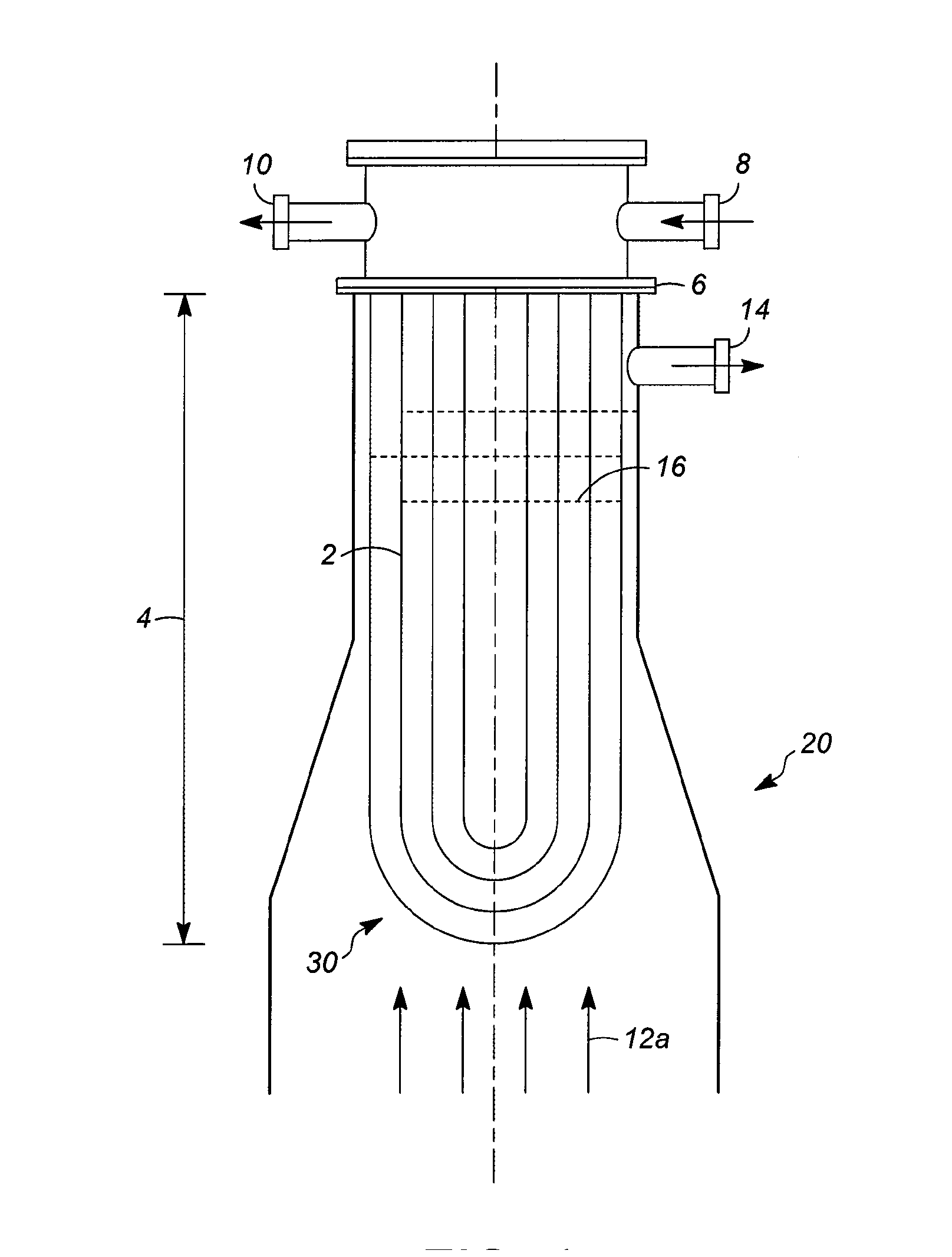 Re-direction of vapor flow across tubular condensers