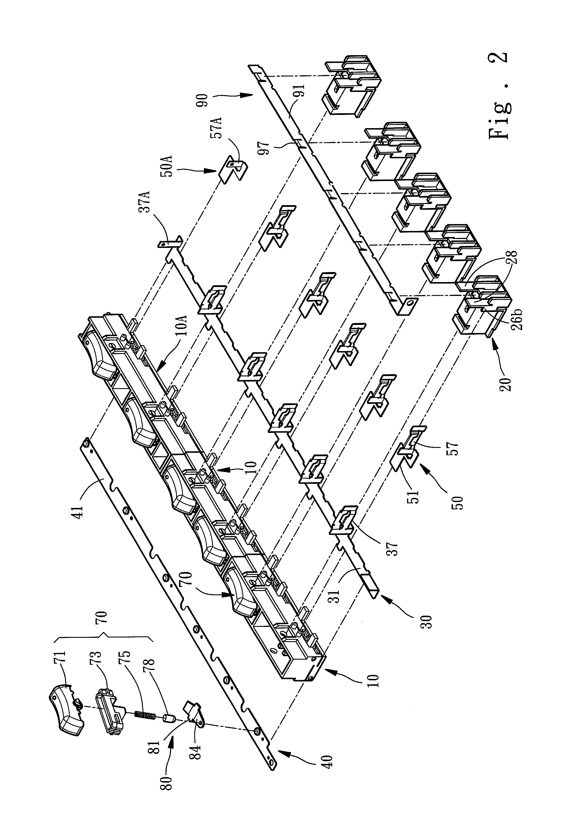 Assembly receptacle capable of separating