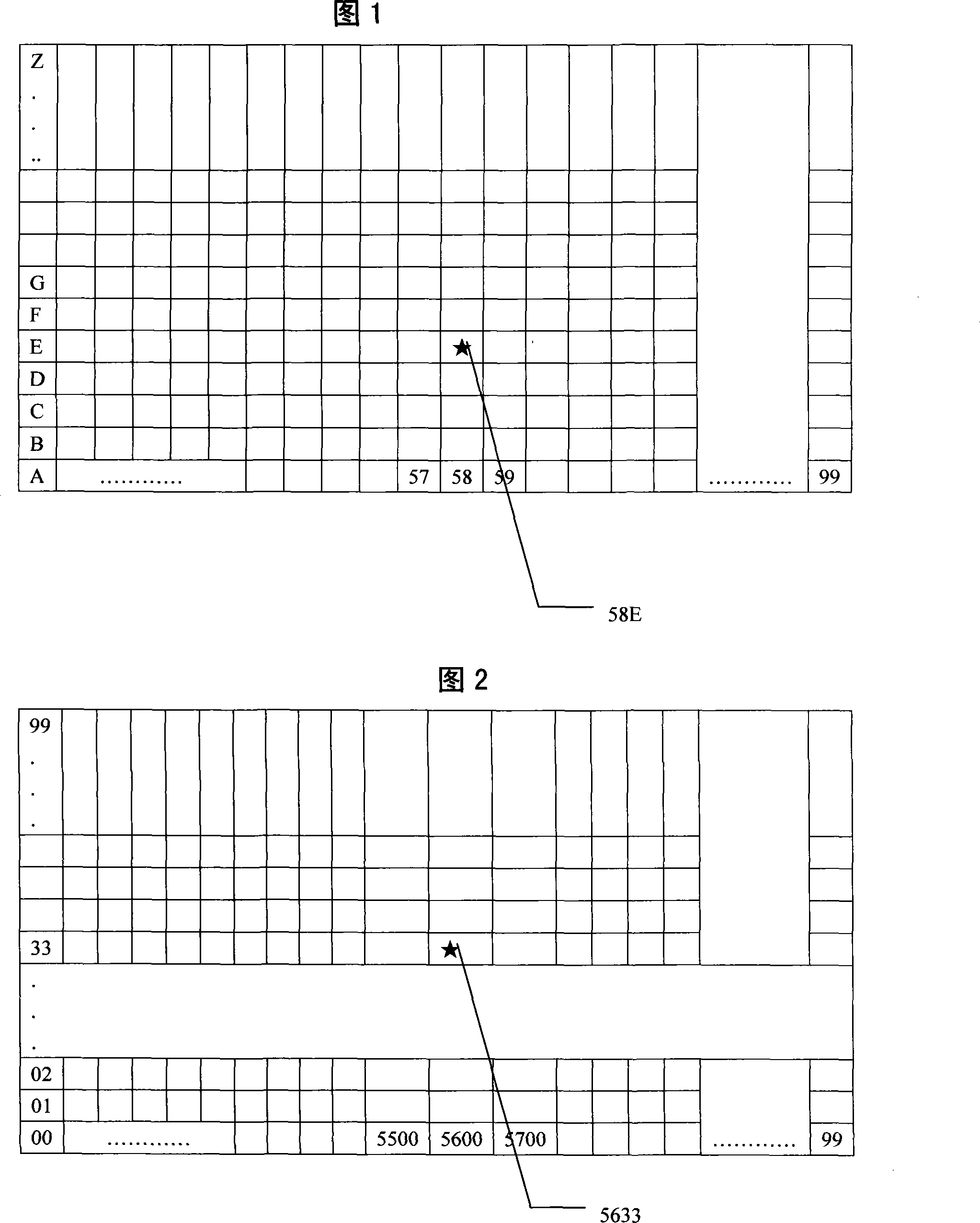City coordinate position grid and matched mark component
