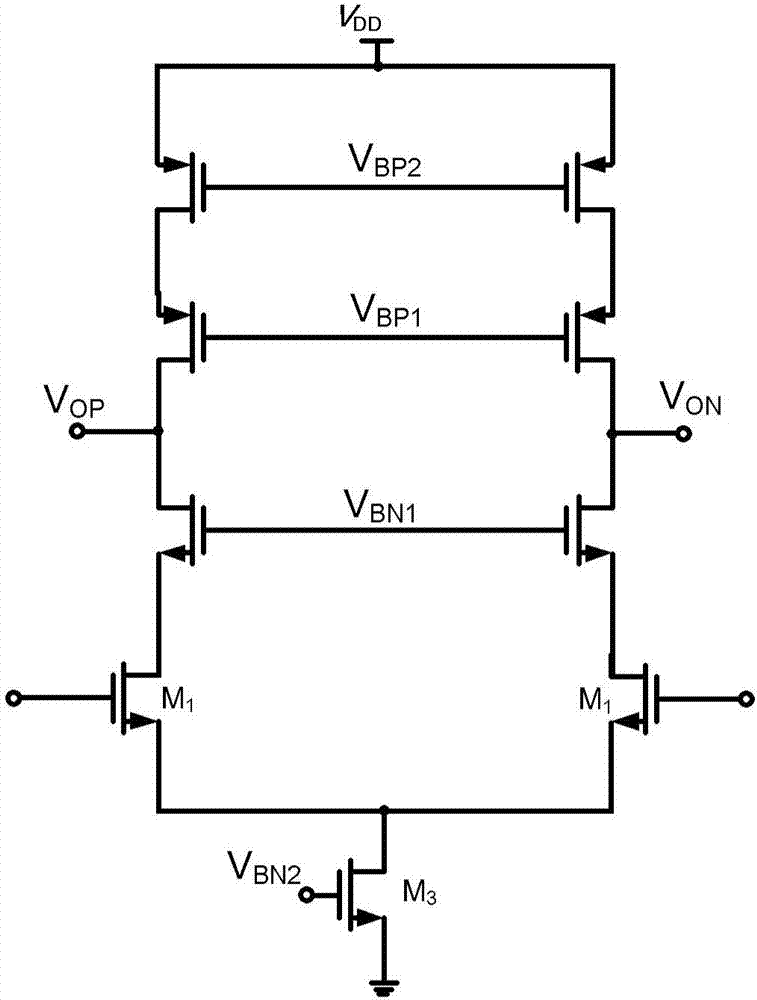 Fully-differential amplifier and residual gain circuit using fully-differential amplifier