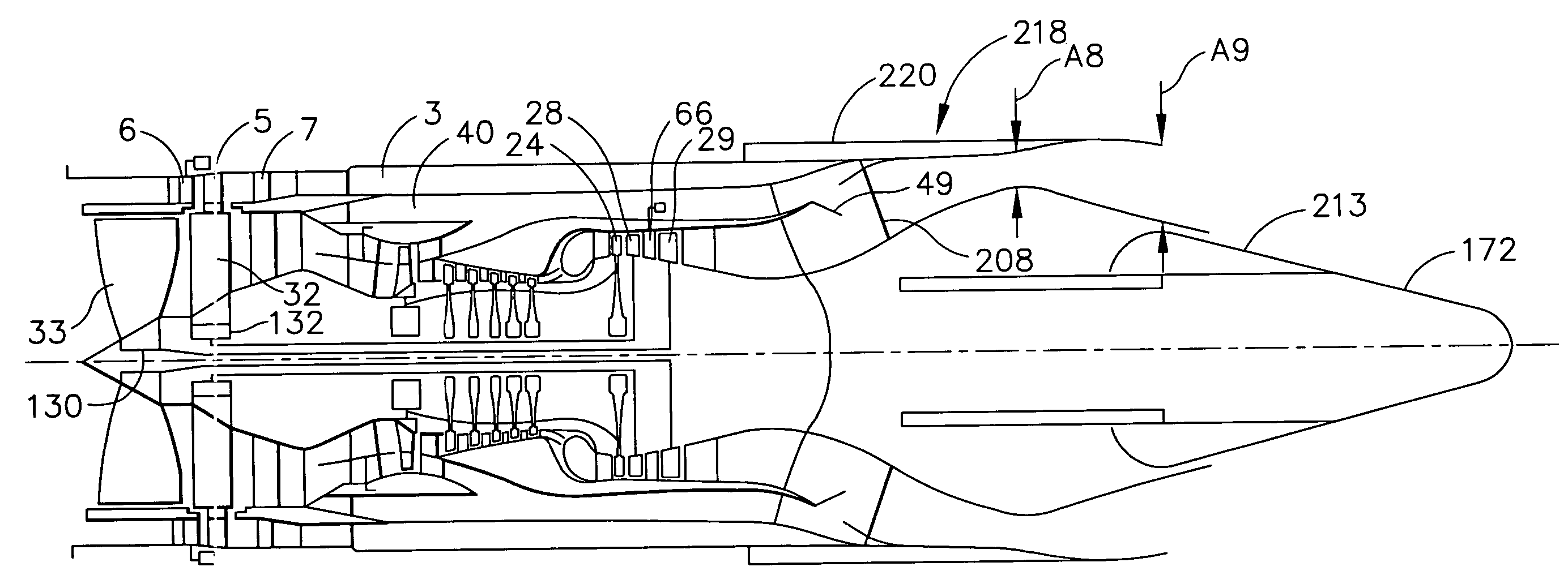 Flade gas turbine engine with counter-rotatable fans