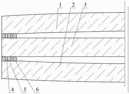 Glass-welded convex double-low altitude-layer glass with edge sealed by sealing strips and production method thereof