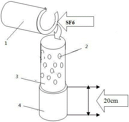 Electrical equipment sf6 gas leak detection device and sf6 gas collection method