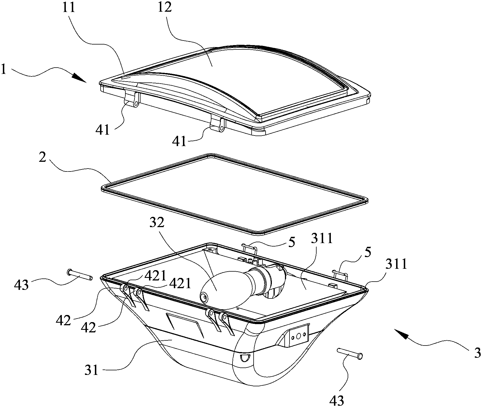 Sealing ring of lamp and lamp