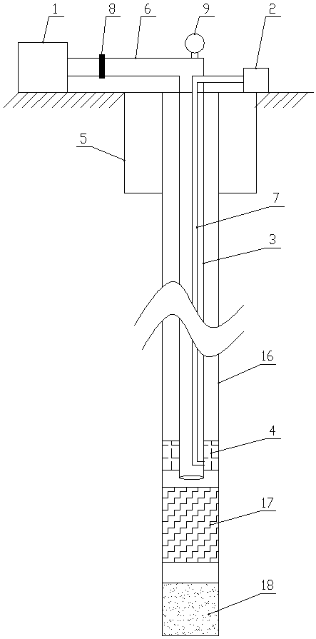 Device and method for leaking stoppage of open hole in coal-series gas exploration well