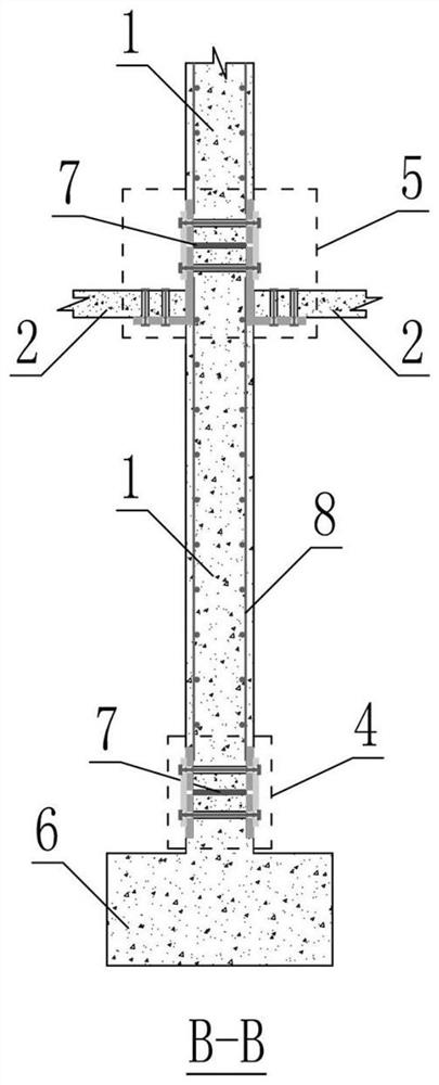 A detachable assembly shear wall structure and assembly method with replaceable components