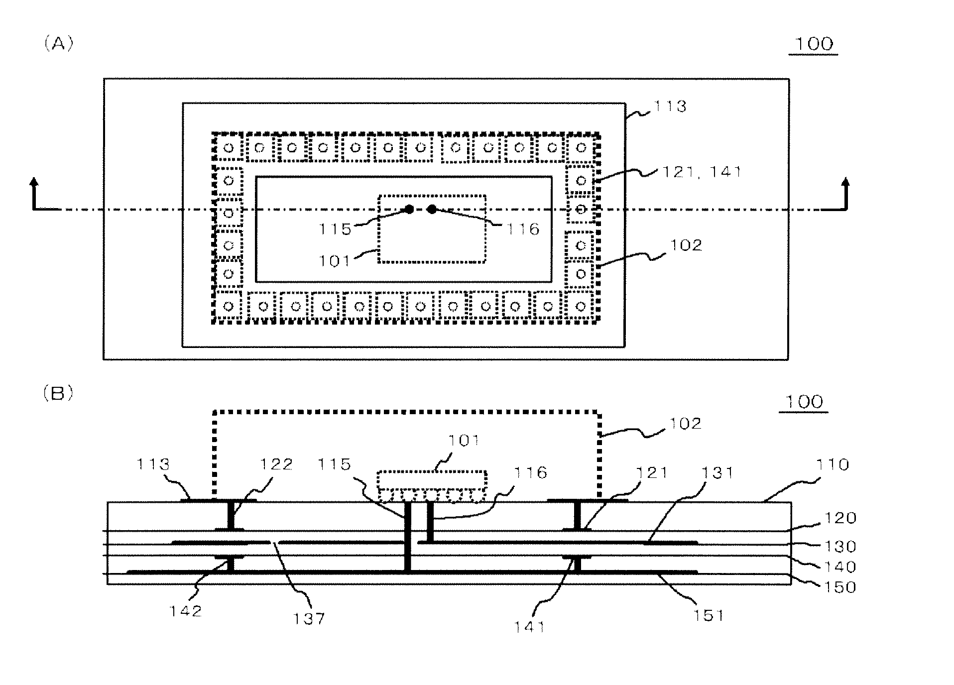 Electronic device, wiring board, and method of shielding noise