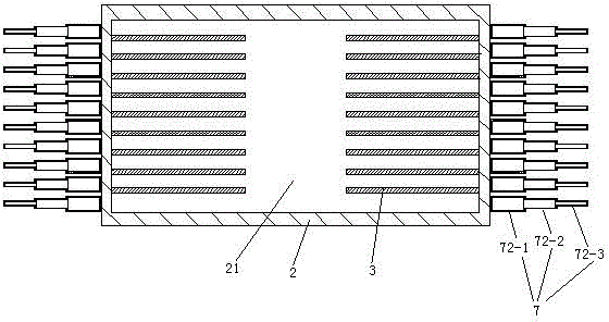 Transformer heat dissipation device to which inner fins and telescopic outer fins are fixedly connected