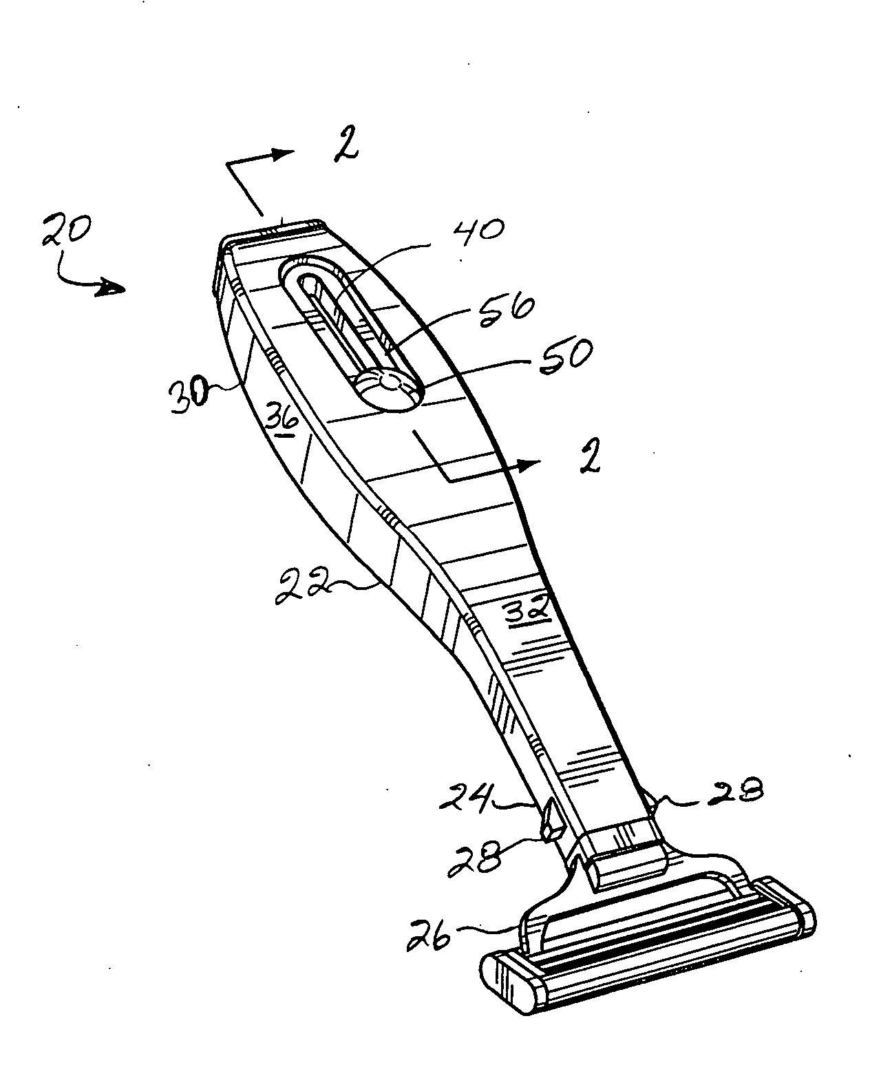 Razor with integral trimming wand