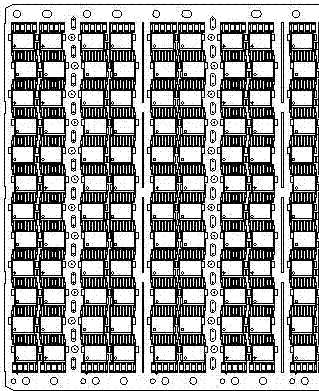 Double-station separating die for high-density pin integrated circuit and using method thereof