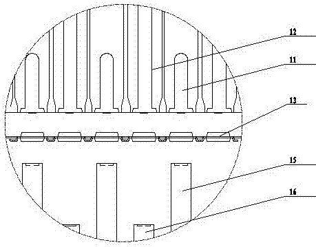 Double-station separating die for high-density pin integrated circuit and using method thereof