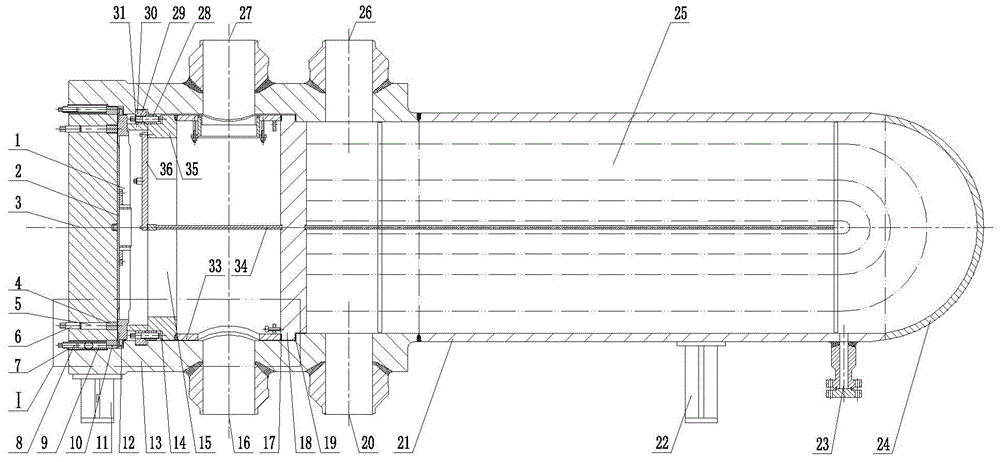 D-shaped bolt U-shaped pipe high-pressure heat exchanger