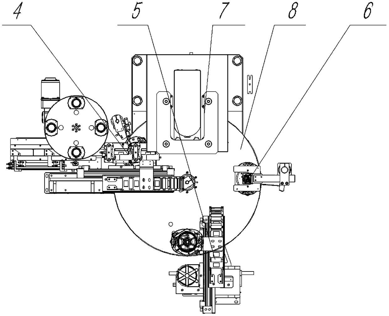 Assembly device for servo motor rear flange cover