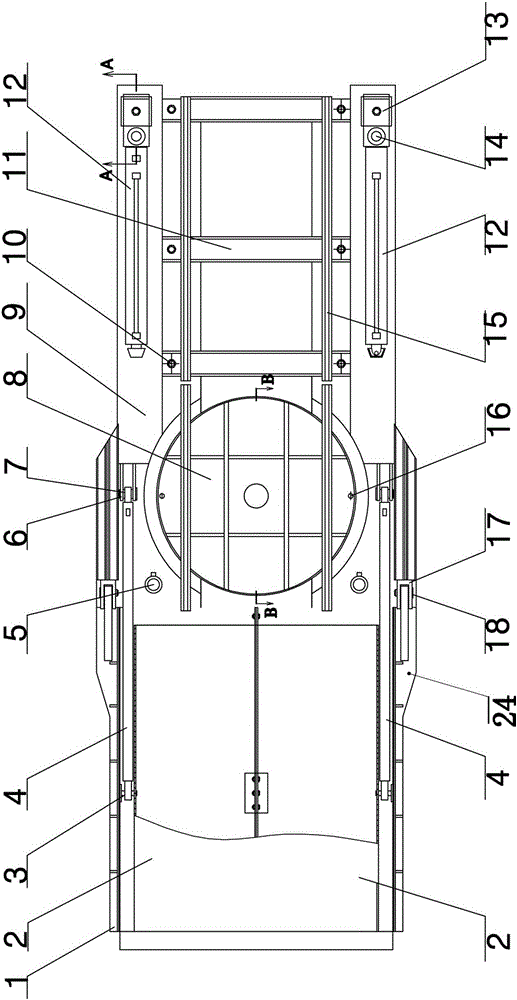 Installation of hydraulic support and frame adjustment device for eye cutting in fully mechanized fully mechanized caving coal mining face