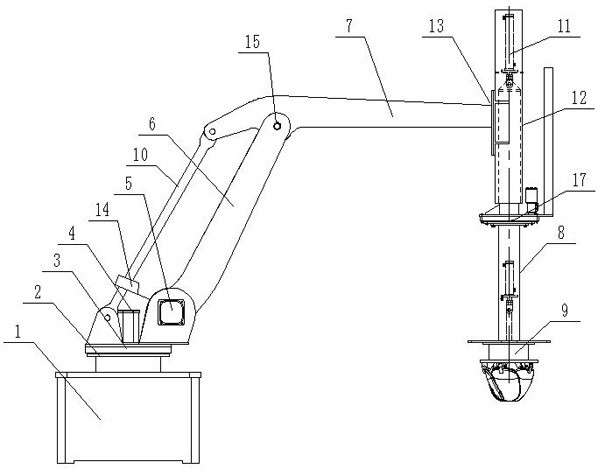 Intelligent slag fishing robot for metal smelting