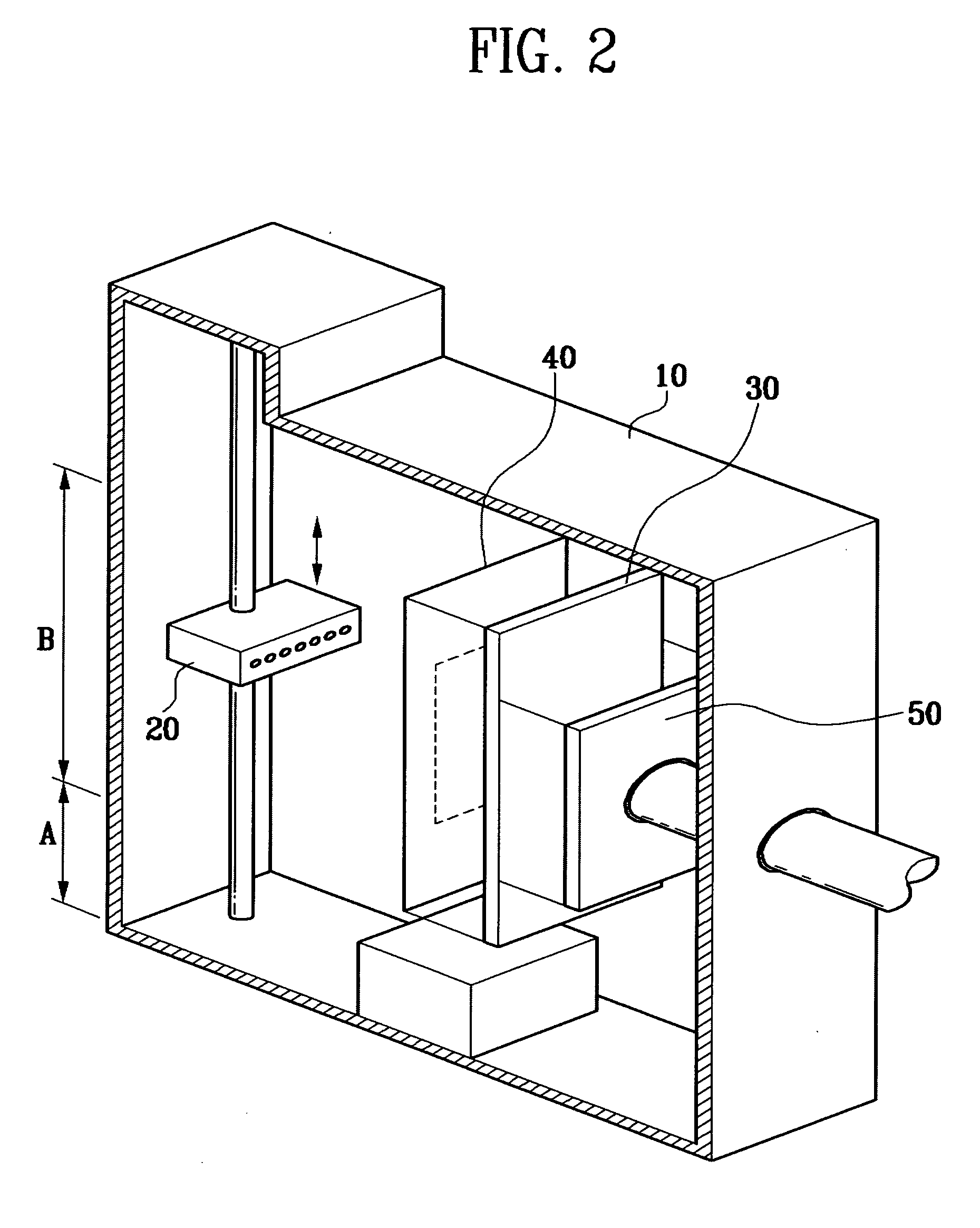 Driving shaft of effusion cell for deposition system and deposition system having the same
