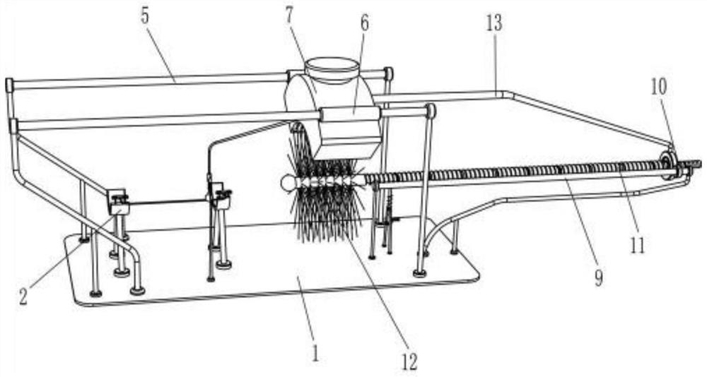 A device for brushing oil on the inner surface of a Roman column mold