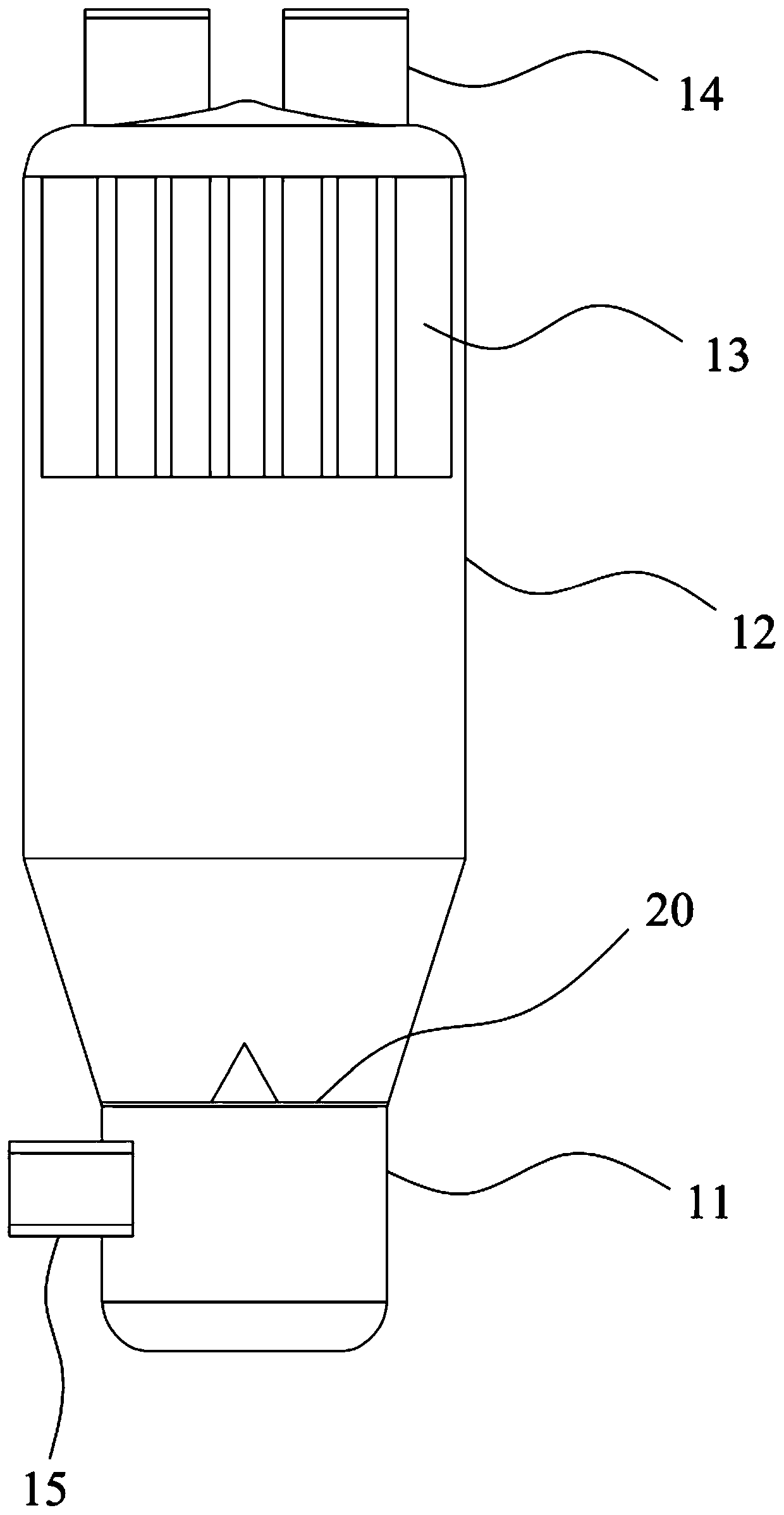 Cyclone air distribution fluidized bed