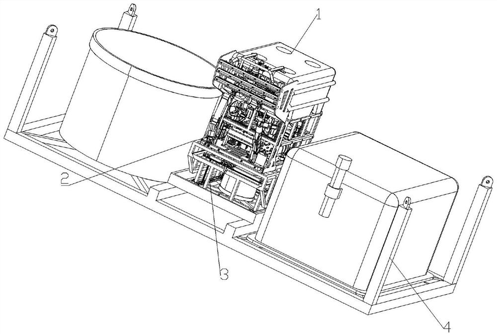 Near-seabed gravity measuring device and measuring method