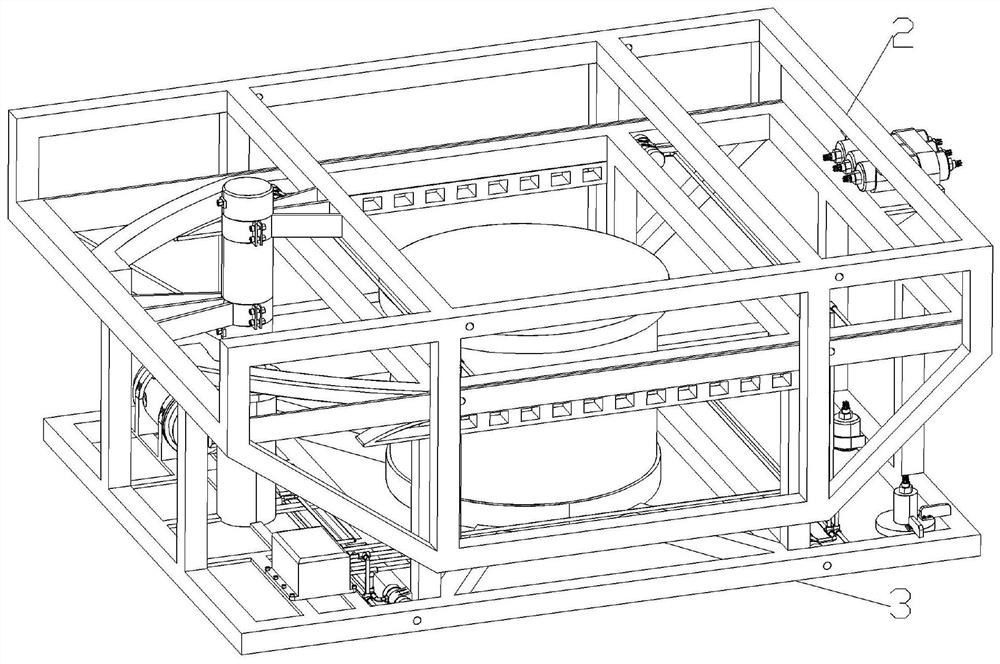 Near-seabed gravity measuring device and measuring method