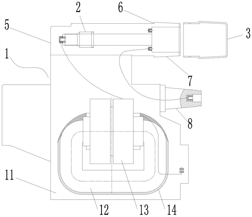 Fast-assembly fusion tube type voltage transformer used in harsh environment