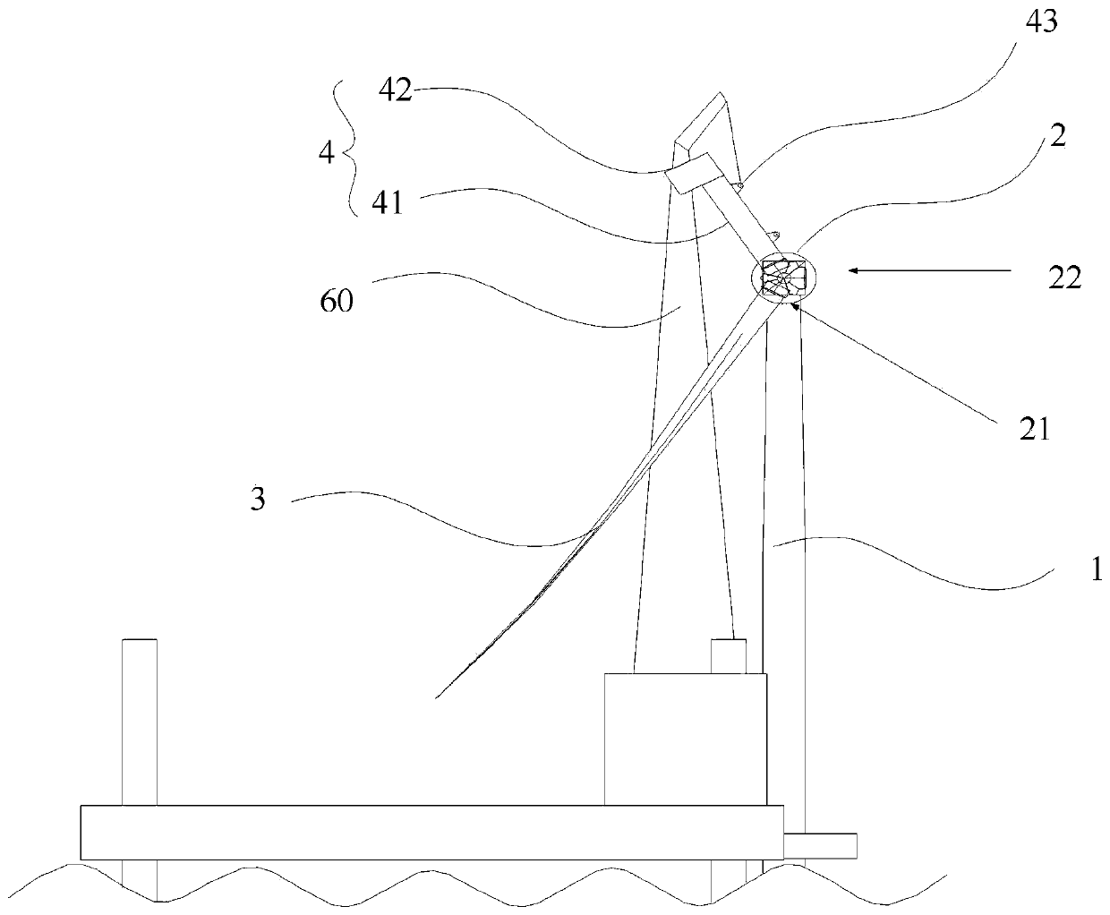 Wind driven generator and method for hoisting blades thereof