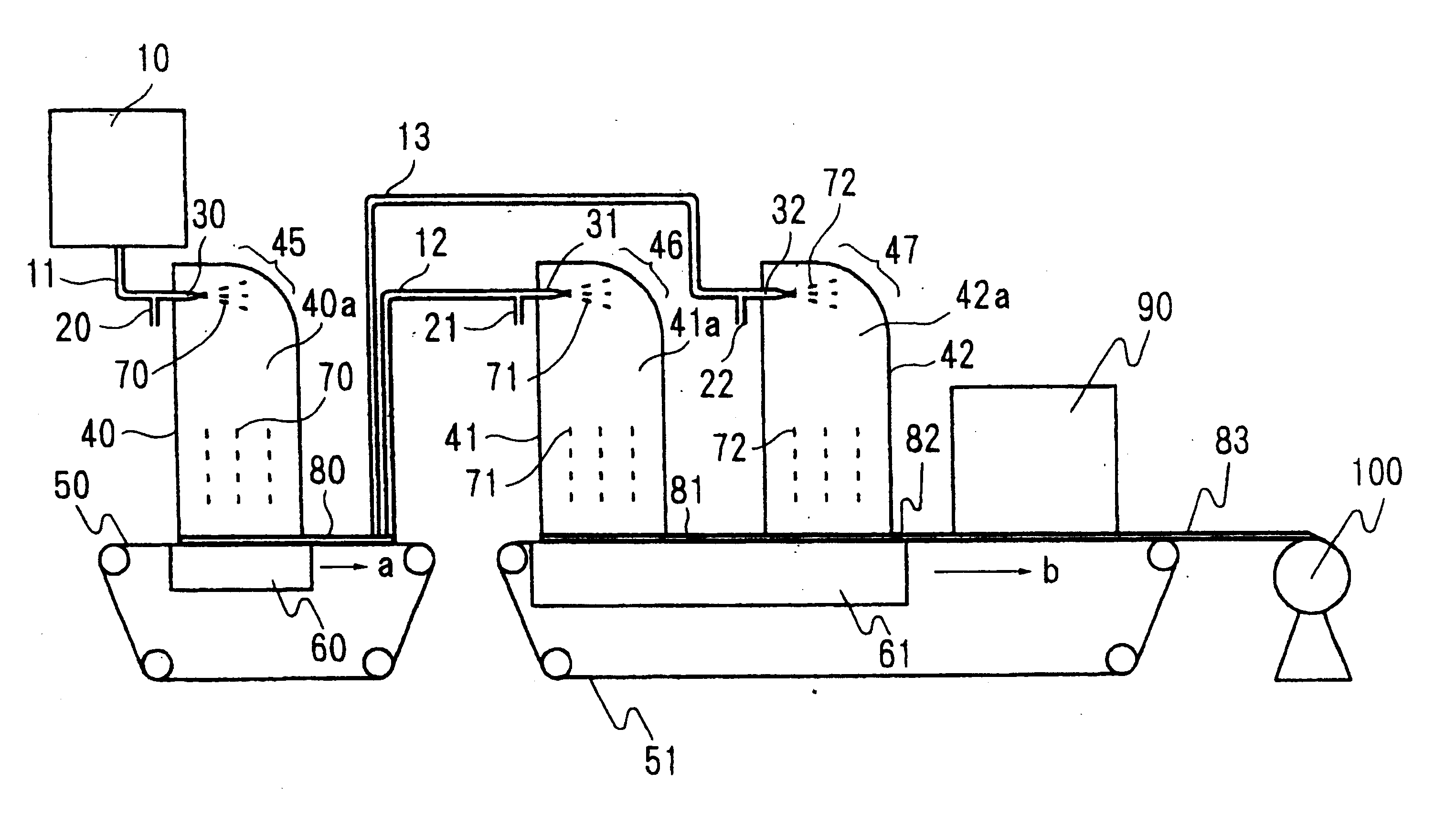 Fine-fibers-dispersed nonwoven fabric, process and apparatus for manufacturing same, and sheet material containing same