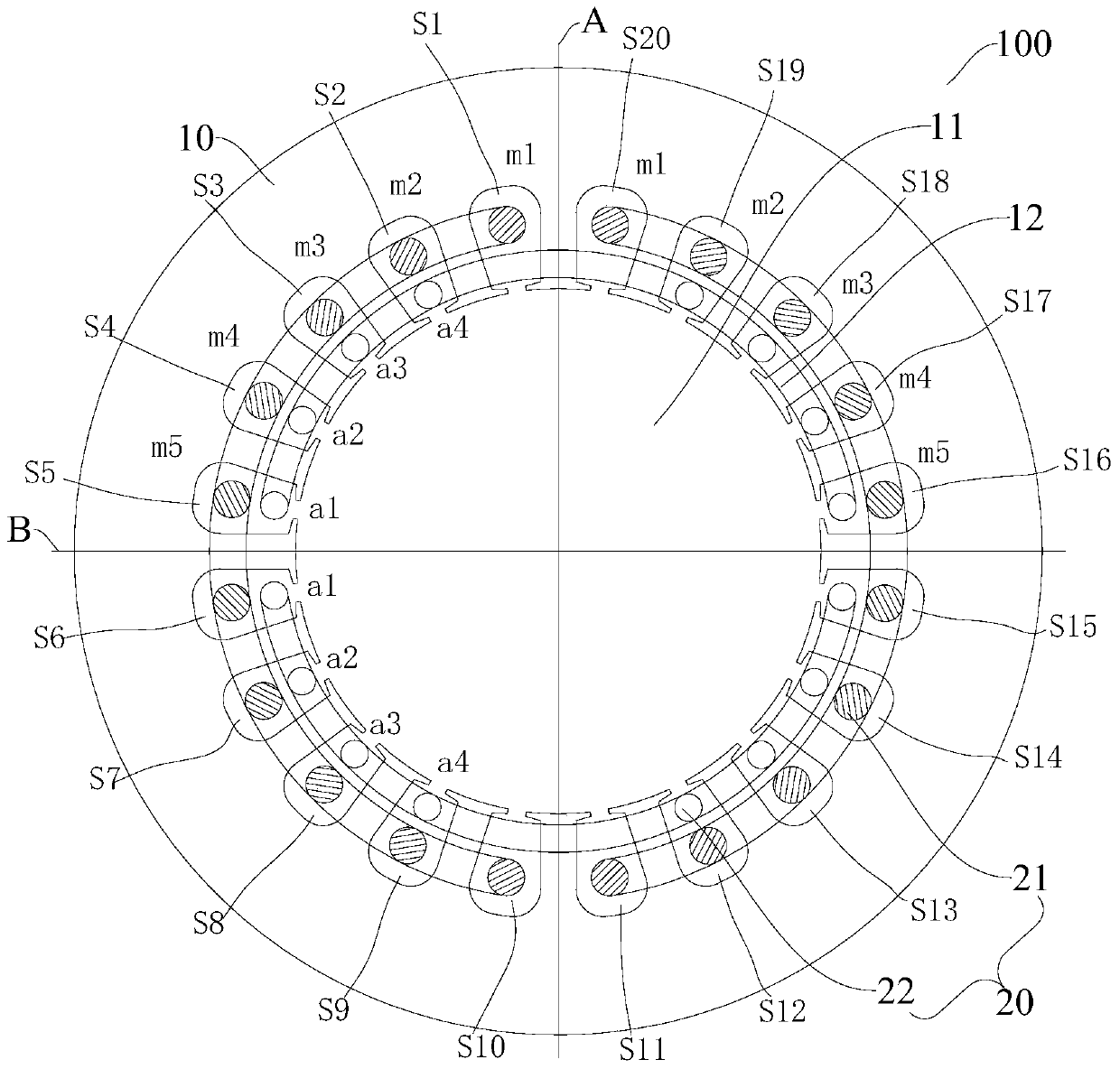 Stator assembly and motor, compressor and refrigeration equipment having same