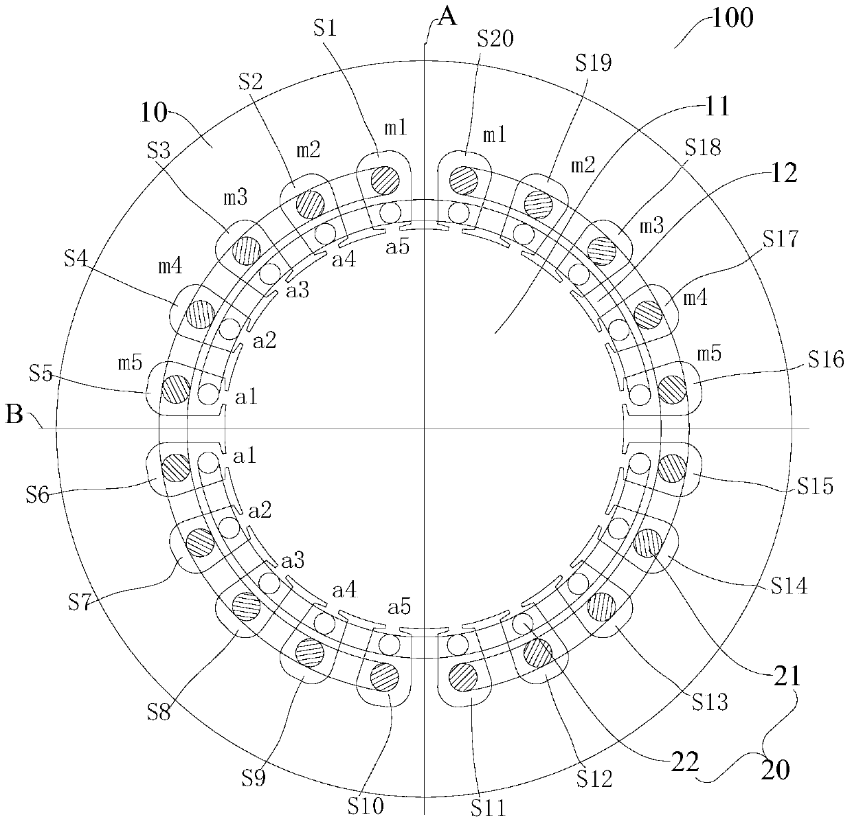 Stator assembly and motor, compressor and refrigeration equipment having same