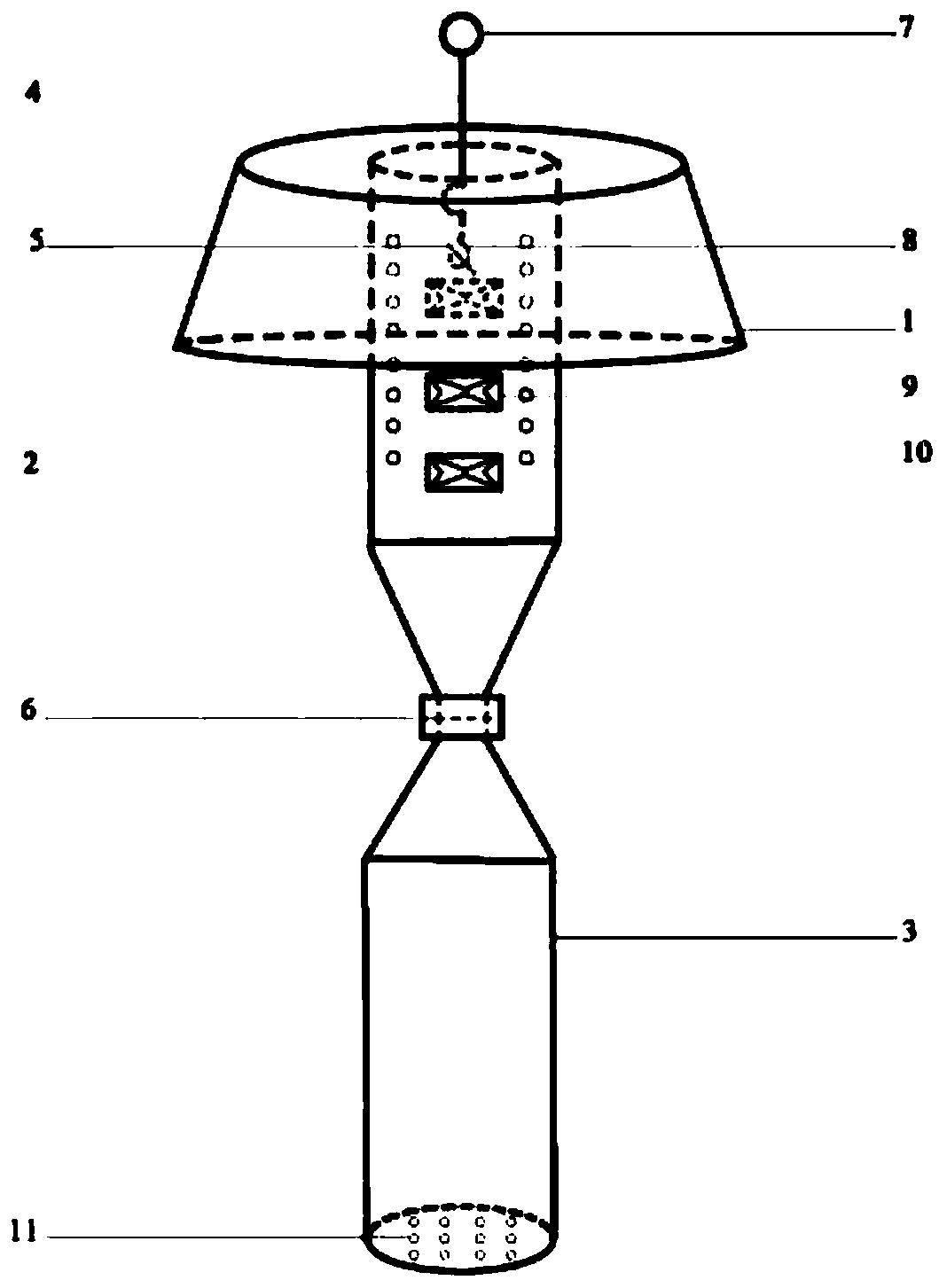Diurnal moth trapping device