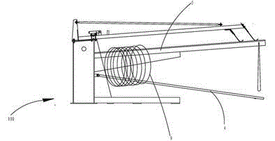 Wire discharging frame