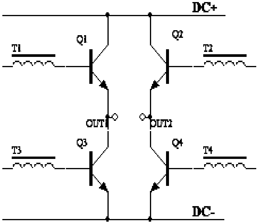 High-power non-partial discharge variable-frequency power source used for high-voltage tests and parallel-operation resonant testing device thereof