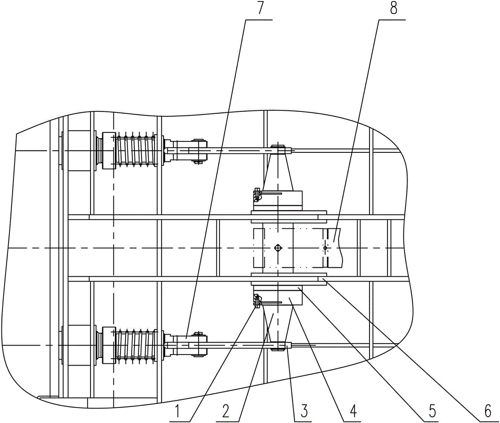 Pulling and locking guide mechanism of machine cover of metal packaging hydraulic machine