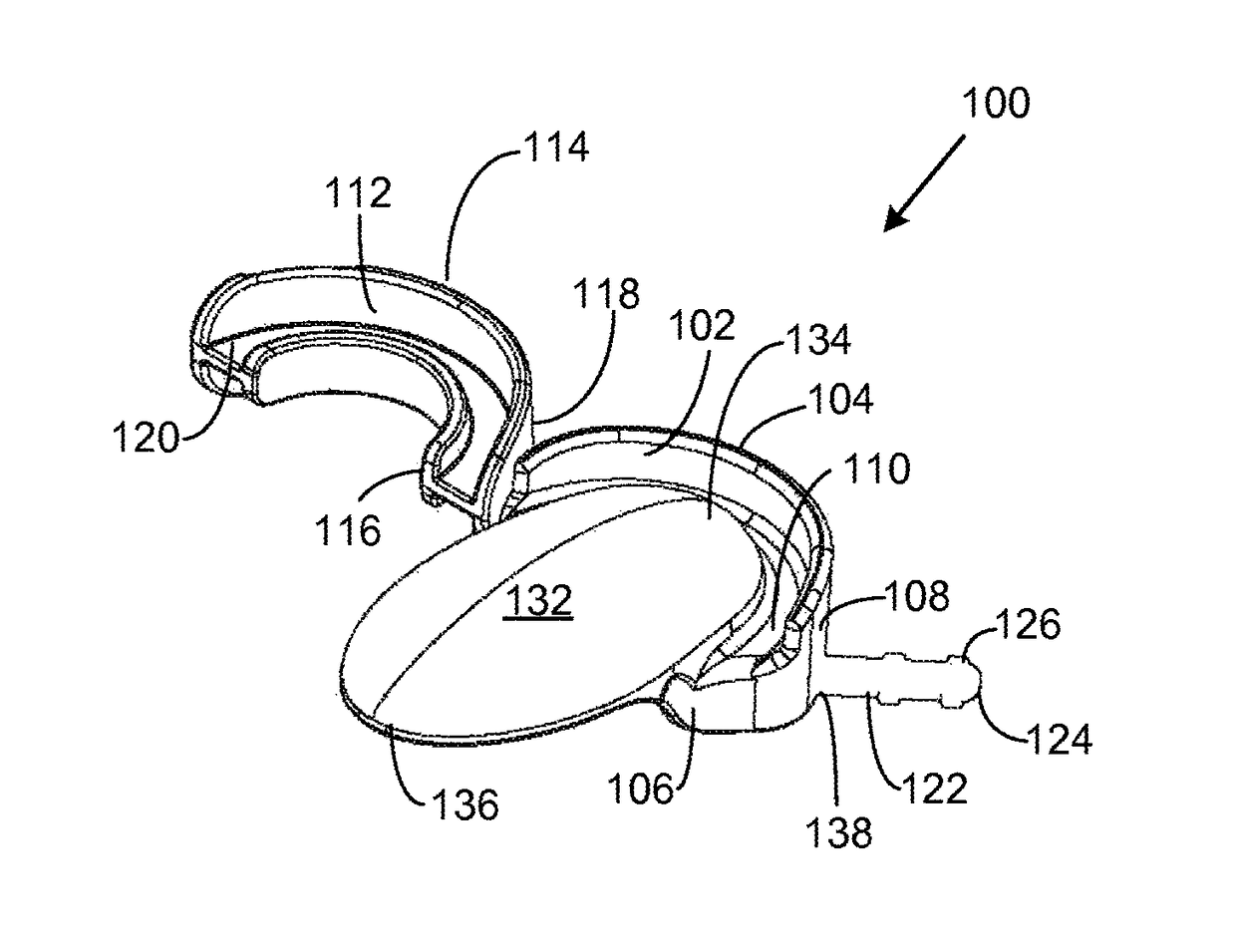 Laryngeal mask anchoring device for edentulous patients