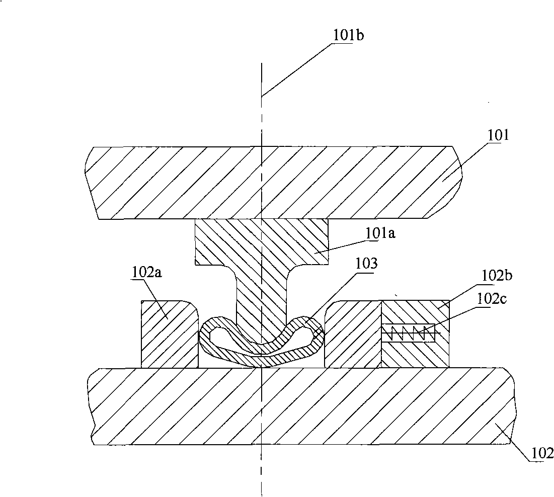 Mold for shaping middle part of cross member