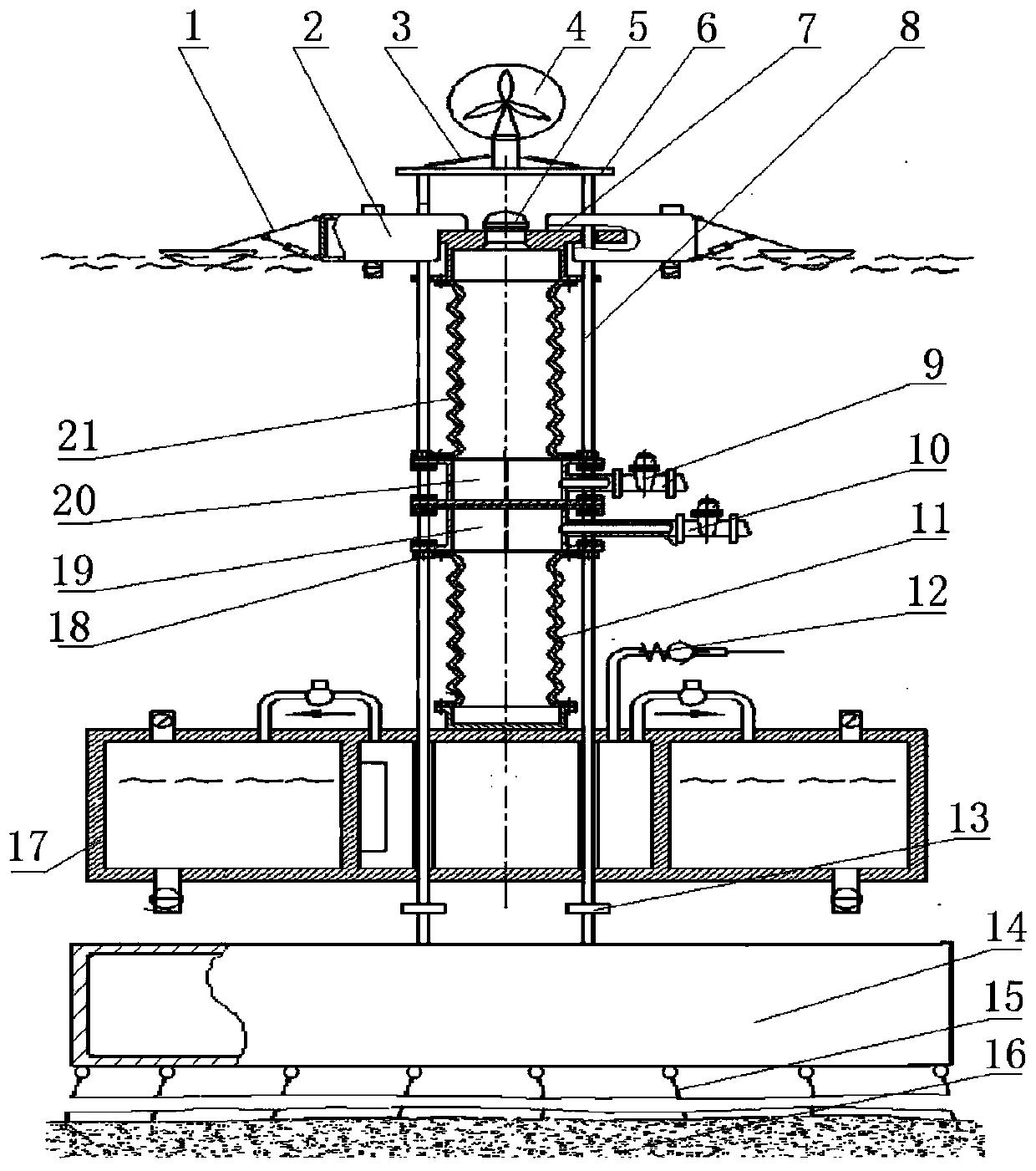 Movable water pumping equipment for ocean energy power generation engineering