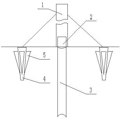 Telegraph pole and mounting and fixing method thereof